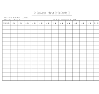 거래처별월별판매계획표 거래처별월별판매계획표
